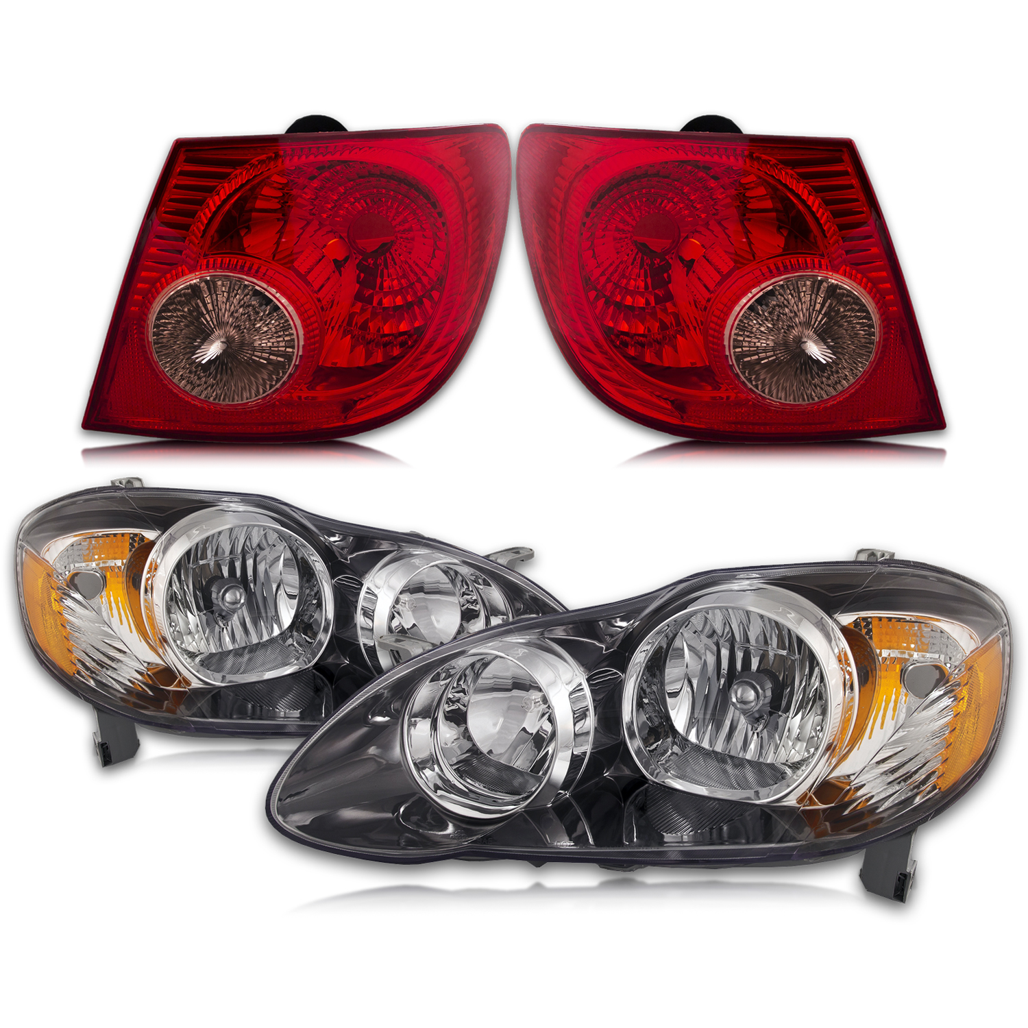 Headlight Set For 05-08 Toyota Corolla