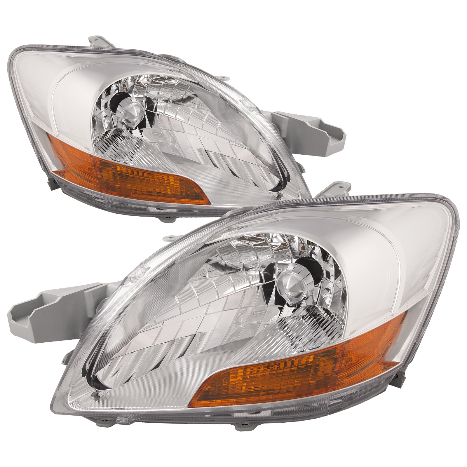 Headlight Set For 07-12 Toyota Yaris