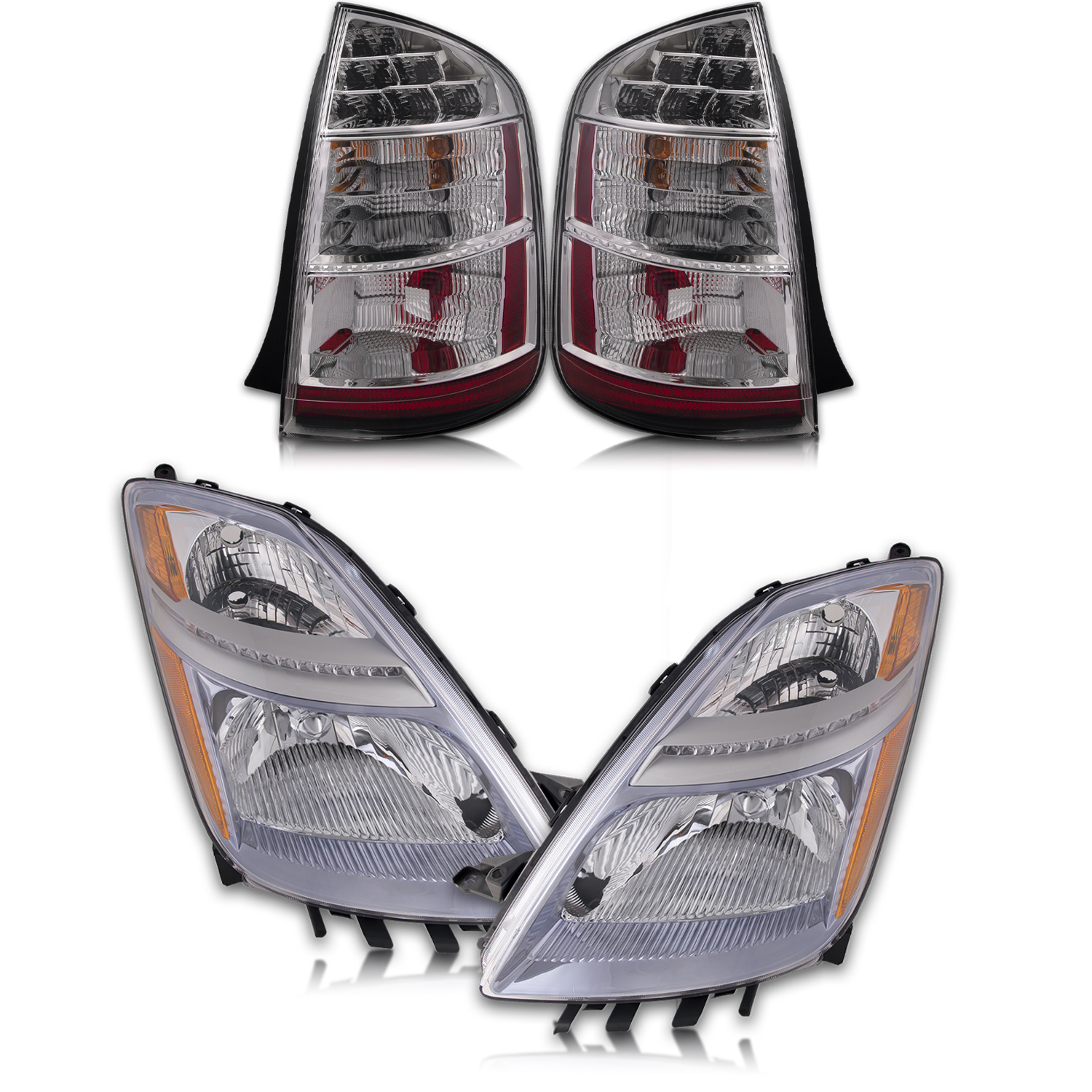 Headlight Set For 06-09 Toyota Prius