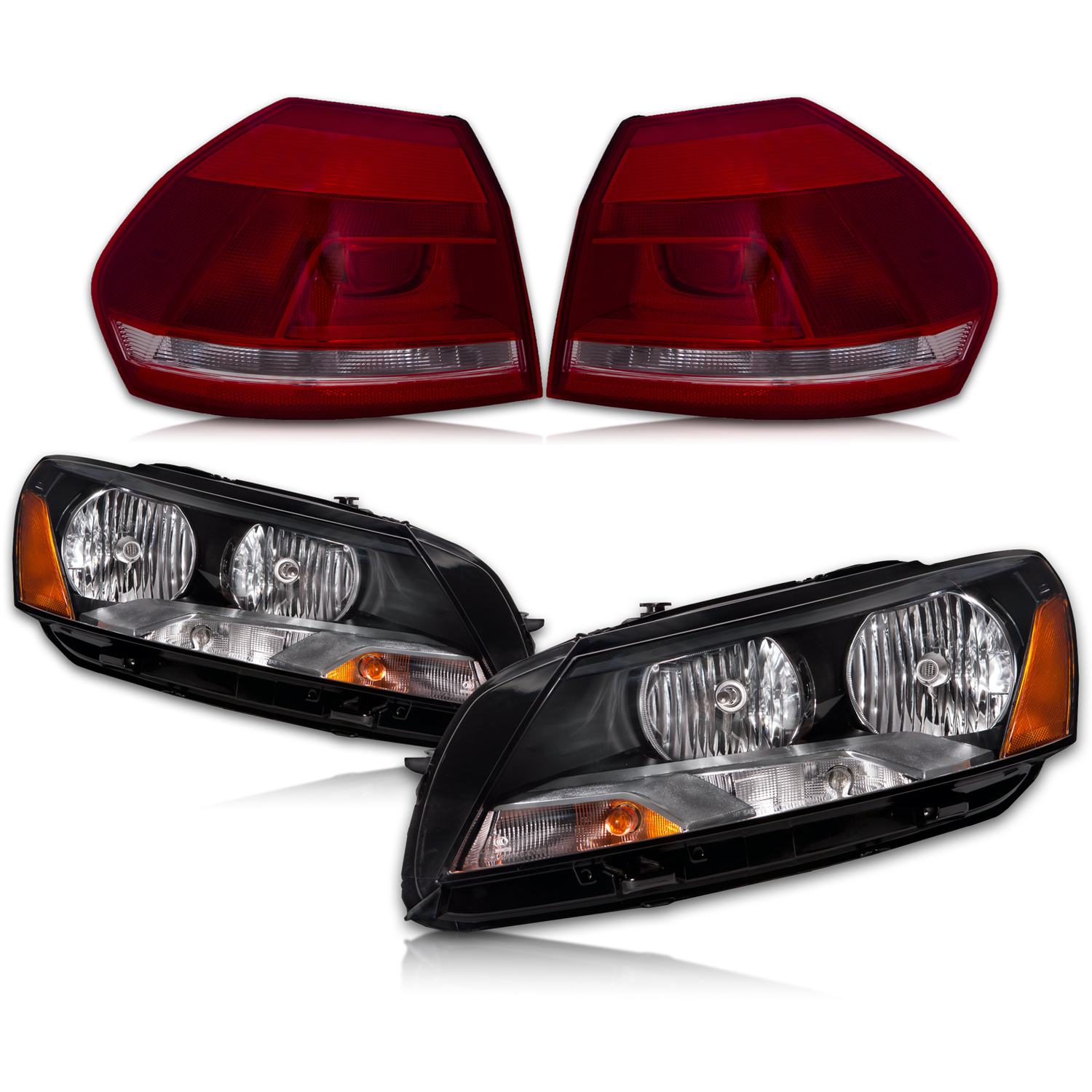 Headlight Set For 12-15 Volkswagen Passat