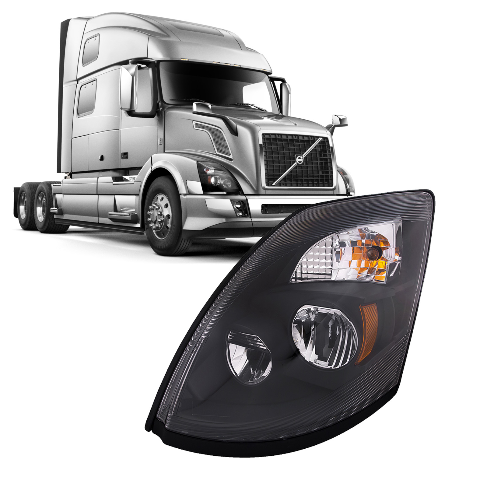 Left Driver Side Headlight For 2004-2017 Volvo