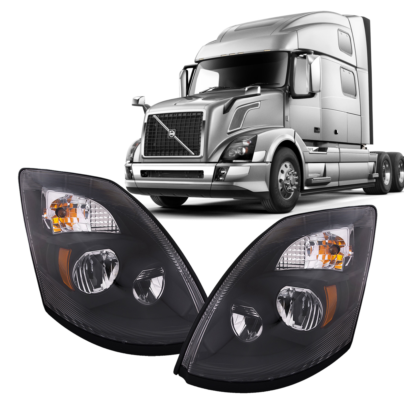 Headlight Set For 2004-2017 Volvo