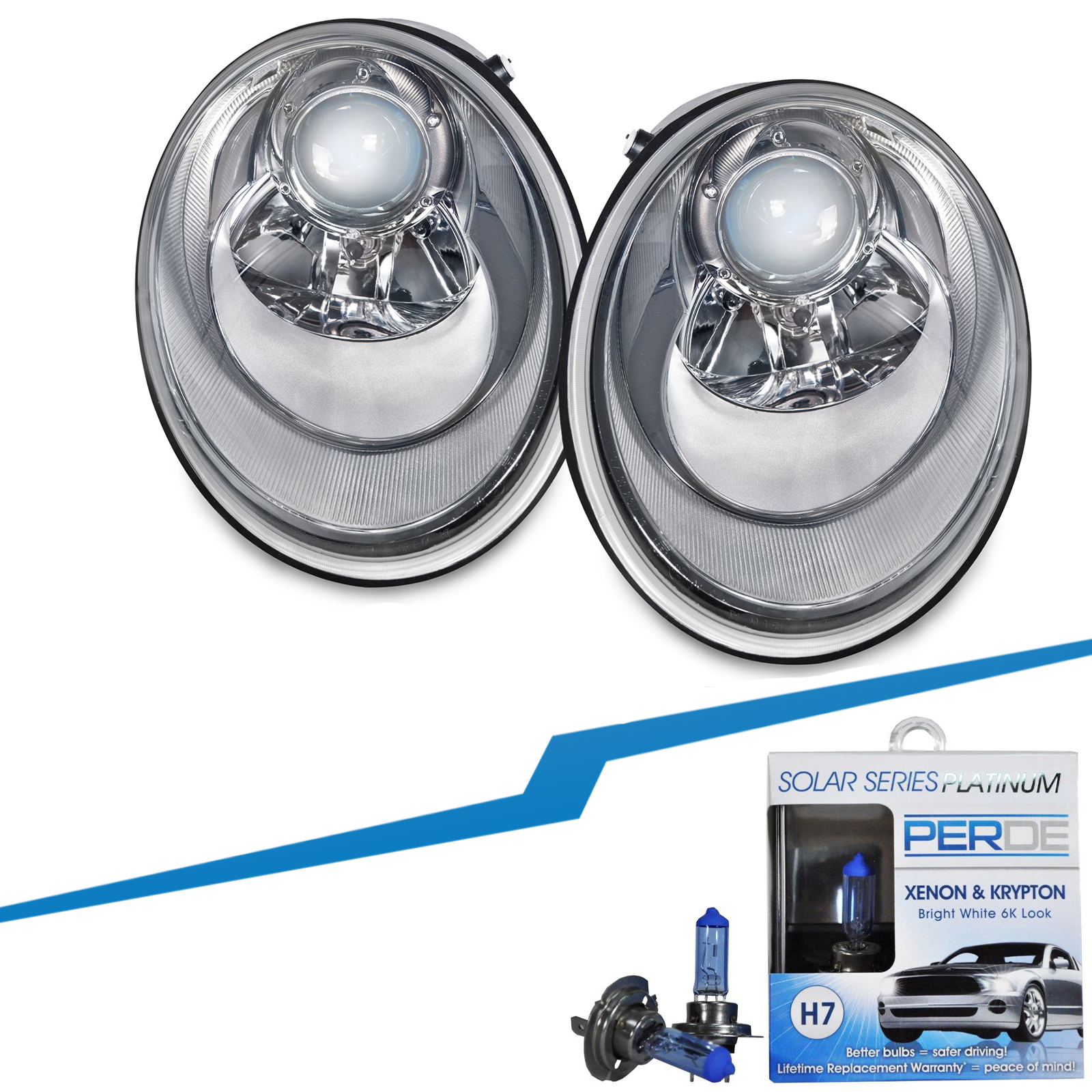 Headlight Set For 06-10 Volkswagen Beetle