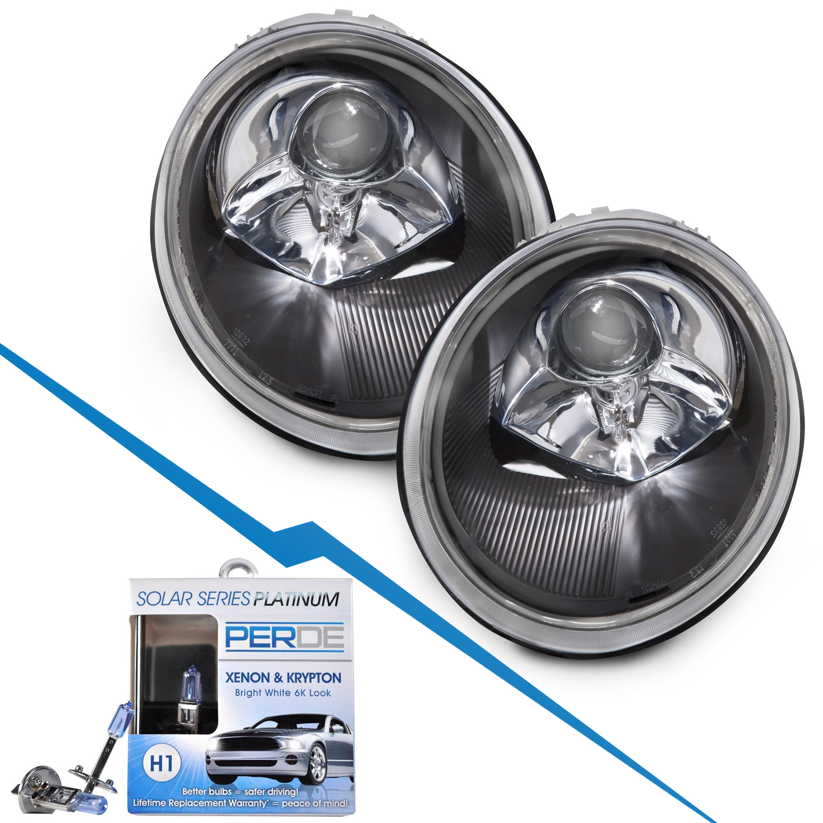 Headlight Set For 98-05 Volkswagen Beetle