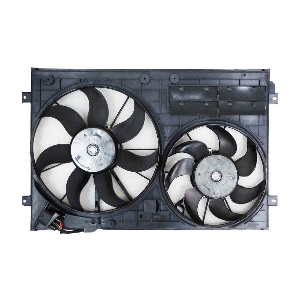 Dual Radiator And Condenser Fan Assembly For 13-18 Volkswagen Beetle, 12-18 Volkswagen Jetta, 12-18 Volkswagen Passat, 09-17 Volkswagen Tiguan