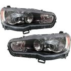 Headlamp Set For 09-17 Mitsubishi Lancer; CAPA Certified