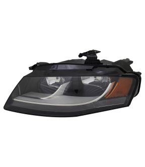 Left Driver Side Headlight For 09-12 Audi A4, 10-12 Audi S4; CAPA Certified