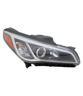 Right Passenger Side Headlight For 15-17 Hyundai Sonata; CAPA Certified
