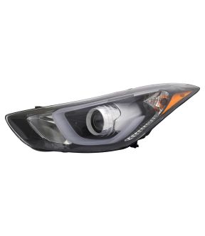 Left Driver Side Headlight For 14-16 Hyundai Elantra, 13-14 Hyundai Elantra Coupe; CAPA Certified