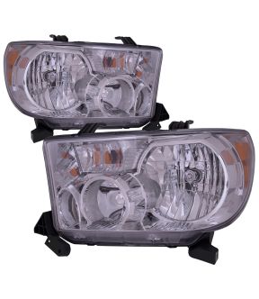 Headlight Set For 08-17 Toyota Sequoia, 07-13 Toyota Tundra; CAPA Certified