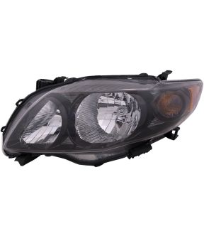 Left Driver Side Headlight For 09-10 Toyota Corolla; CAPA Certified