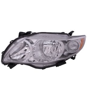 Left Driver Side Headlight For 09-10 Toyota Corolla; CAPA Certified