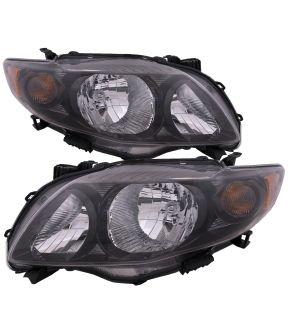 Headlight Set For 09-10 Toyota Corolla; CAPA Certified