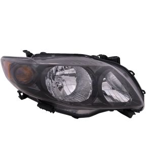 Right Passenger Side Headlight For 09-10 Toyota Corolla; CAPA Certified