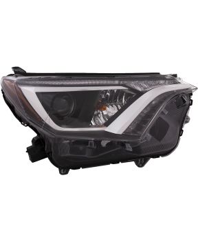 Right Passenger Side Headlight For 16-18 Toyota RAV4; CAPA Certified