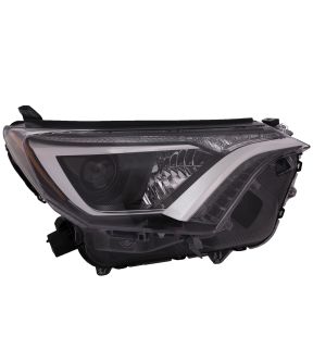 Right Passenger Side Headlight For 16-18 Toyota RAV4; CAPA Certified