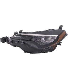 Left Driver Side Headlight For 17-19 Toyota Corolla; CAPA Certified
