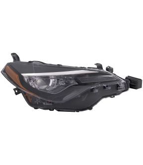 Right Passenger Side Headlight For 17-19 Toyota Corolla; CAPA Certified