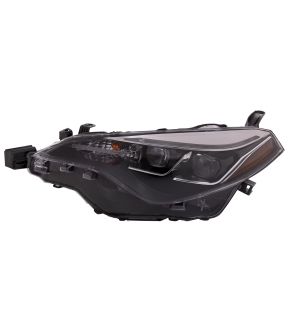 Left Driver Side Headlight For 17-19 Toyota Corolla; CAPA Certified