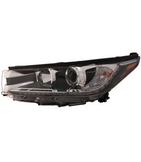Left Driver Side Headlight For 17-19 Toyota Highlander; CAPA Certified