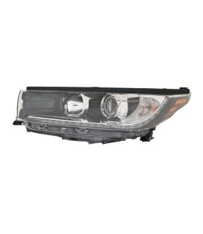 Left Driver Side Headlight For 17-18 Toyota Highlander; CAPA Certified