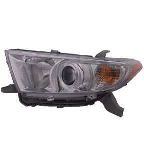 Left Driver Side Headlight For 11-13 Toyota Highlander; CAPA Certified