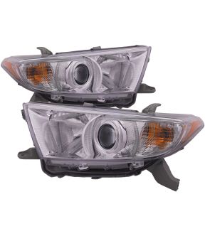 Headlight Set For 11-13 Toyota Highlander; CAPA Certified