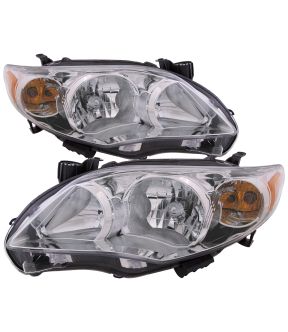 Headlight Set For 11-13 Toyota Corolla; CAPA Certified