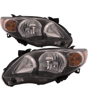Headlight Set For 11-13 Toyota Corolla; CAPA Certified