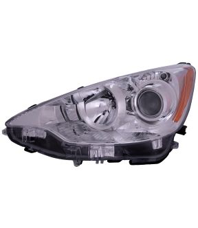 Left Driver Side Headlight For 12-14 Toyota Prius C; CAPA Certified