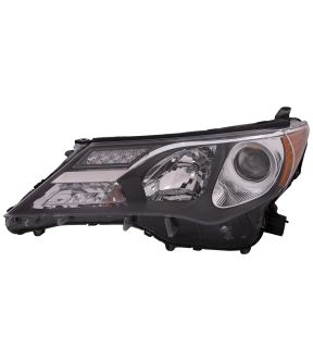 Left Driver Side Headlight For 13-15 Toyota RAV4; CAPA Certified