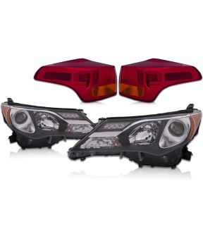 Headlight Set For 13-15 Toyota RAV4; CAPA Certified