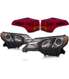 Headlight Set For 13-15 Toyota RAV4; CAPA Certified