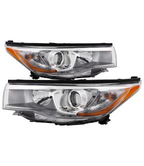 Headlight Set For 14-16 Toyota Highlander; CAPA Certified