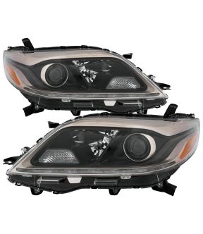 Headlight Set For 15-19 Toyota Sienna; CAPA Certified