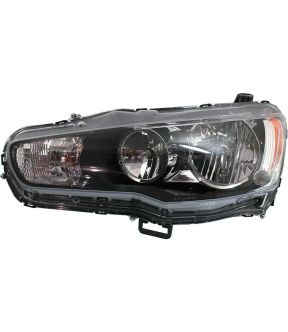 Left Driver Side Headlight For 09-17 Mitsubishi Lancer; CAPA Certified