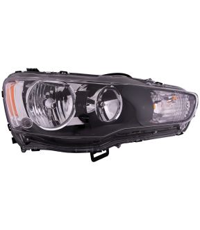 Right Passenger Side Headlight For 09-17 Mitsubishi Lancer; CAPA Certified