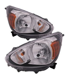 Headlight Set For 14-20 Mitsubishi Mirage; CAPA Certified
