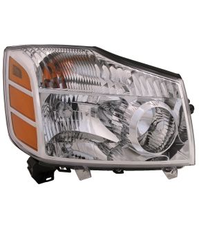 Right Passenger Side Headlight For 05-07 Nissan Armada, 04 Nissan Pathfinder Armada, 04-07 Nissan Titan; CAPA Certified