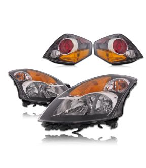 Headlight Set For 07-09 Nissan Altima; CAPA Certified