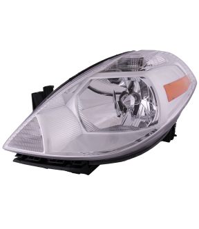 Left Driver Side Headlight For 07-12 Nissan Versa; CAPA Certified