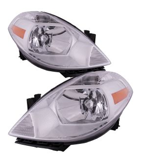 Headlight Set For 07-12 Nissan Versa; CAPA Certified
