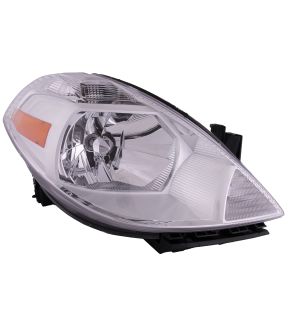 Right Passenger Side Headlight For 07-12 Nissan Versa; CAPA Certified