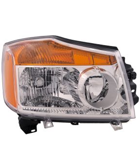 Right Passenger Side Headlight For 08-15 Nissan Titan; CAPA Certified