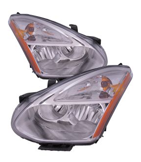 Headlight Set For 09-10 Nissan Rogue; CAPA Certified