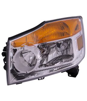 Left Driver Side Headlight For 08-15 Nissan Armada; CAPA Certified