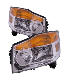 Headlight Set For 08-15 Nissan Armada; CAPA Certified