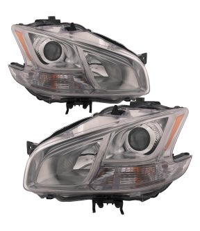 Headlight Set For 09-14 Nissan Maxima; CAPA Certified
