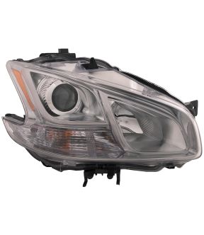 Right Passenger Side Headlight For 09-14 Nissan Maxima; CAPA Certified