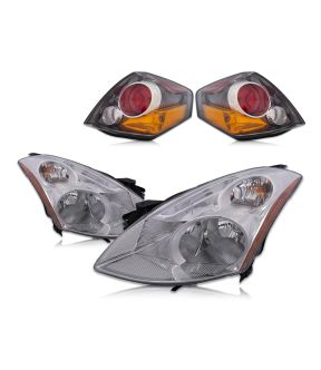 Headlight Set For 10-12 Nissan Altima; CAPA Certified